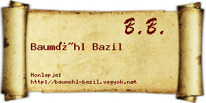 Baumöhl Bazil névjegykártya